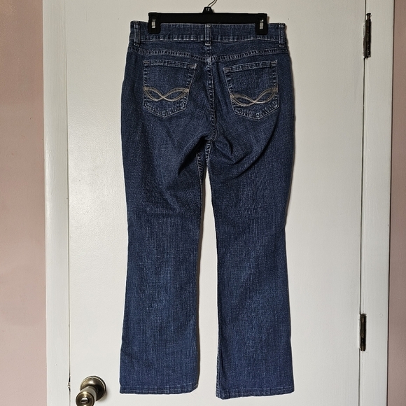 Riders by Lee mid-rise bootcut classic stretchy embroidered pockets jeans Sz 8 - Picture 4 of 6